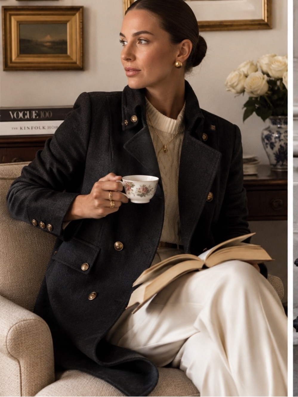 ANN KLEIN  Wool Blend Coat (Like New) Stunning 🤩